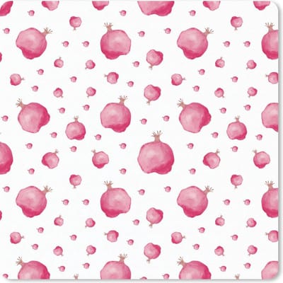 Muismat 20x20 cm - Mousepad Granaatappel - Fruit - Design - Muismatten
