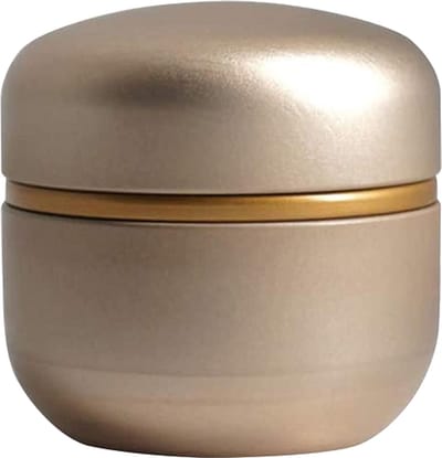 Luxe Begrafenis Urn 250 ML - Crematie Urn - Uniek - Voor Huisdieren of Menselijk As - Crematie As - Mini Urn - Decoratie Urn - Bruin / Goud