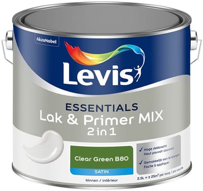 Levis - Essentials Lak & Primer Mix - Clear Green B80 - Mengverf - 2,5 L