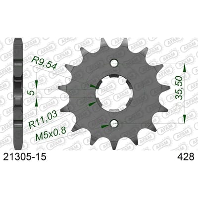 Tandwiel Afam 428 15 dents