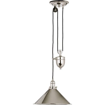 Landelijke Hanglamp - Steady Lighting - Metaal - Landelijk - E27 - L: 37cm - Voor Binnen - Woonkamer - Eetkamer - Zilver