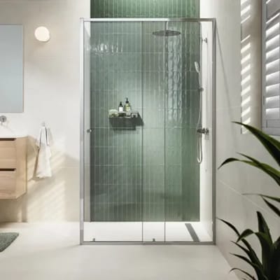 Sealskin Contour Schuifdeur Met Zijwand 120x90x200 Cm, 6 Mm Helder Veiligheidsglas Met Antikalklaag Zilver Hoogglans