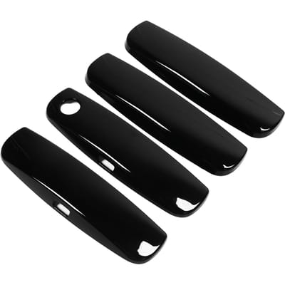 4 stuks Glanzend Zwart Deurklink Decoratie Cover Trim Vervanging voor Dodge Charger 2011‑2020 black