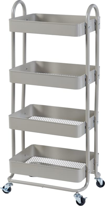 Keukentrolley Pyhäntä met 4 manden 103,5x46x35 cm camel [en.casa]