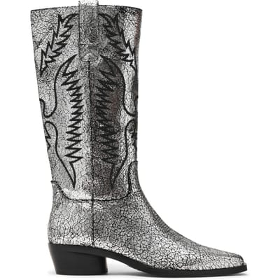 Steve Madden Trevi Boots Silver Leather Taglia: 36 | Stivali Outlet | Donna | Grigio