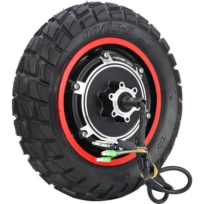 48V 500W Motor Vervanging voor Kugoo M4/M4PRO Elektrische Scooter 10 Inch Opblaasbare Band Achterwiel motor wheel black