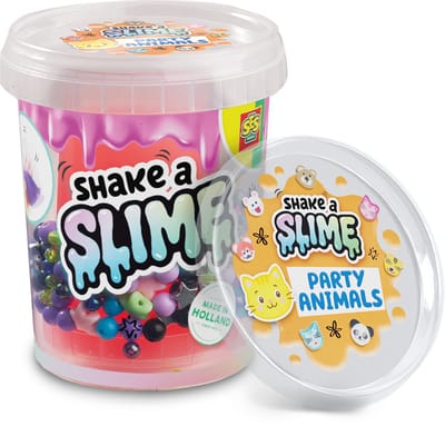 SES Creative Shake a Slime - Party animals - Slijm - Glutenvrij - Goed Uitwasbaar - Voor Kinderen Vanaf 5 Jaar - 200g