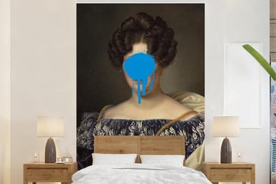 Behang - Fotobehang Johanna Henriette Engelen - Dubois Drahonet - Blauw - Breedte 160 cm x hoogte 240 cm