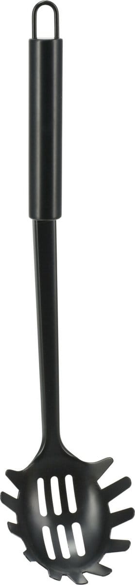 Excellent Houseware Kook/keuken gerei - spaghettilepel - zwart - RVS - 30 cm