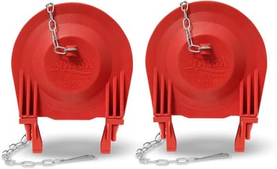 Toilet Klep - Reservoir Onderdeel - Toilet Reparatie - Universele Pasvorm - 2 Stuks - Rood