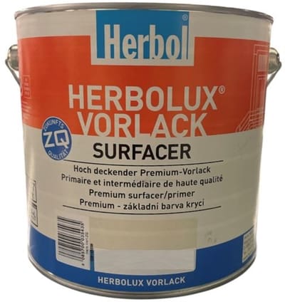 Herbol Herbolux Aqua Vorlack - Watergedragen tussenlak voor hout en diverse ondergronden - 2.50 L - RAL 9010 Pure White ( gebrokenwit)