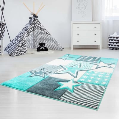Kindertapijt Koho Ster Vloerkleed - 140x200- Kinderkamer - Babykamer - Baby - Kids - Jongens en Meisjes - Kinderen