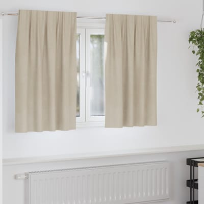 vidaXL - Verduisterende - Gordijnen - met - Topband - 2 - stuks - Crème - Velours