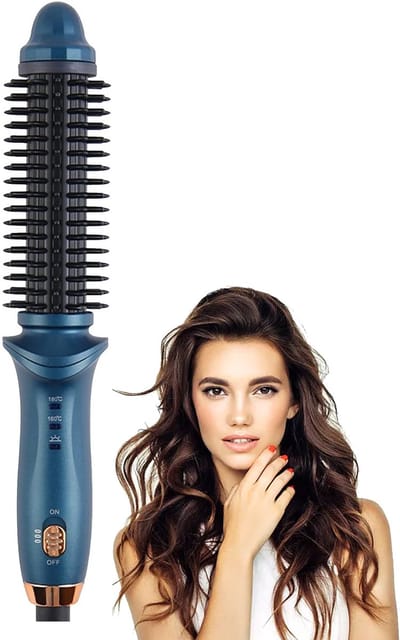 carmdering - Stijltang - Krultang - Hitte Borstel - 2 temperaturen (160-180°C), snel opwarmen,防烫 - PTC constante temperatuur, beschermt haar - Compact en draagbaar, groen - Perfect voor thuis en reis