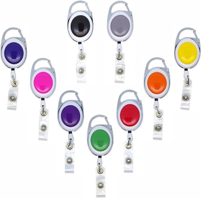 Skipashouder ID-kaarthouder - ID-jojo riemclip - Veilig opbergen - Dubbele bevestiging - 56x38 mm - Lila