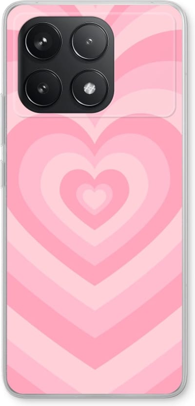 Case Company® - Hoesje geschikt voor Xiaomi Redmi K70 Pro hoesje - Hart Roos - Soft Cover Telefoonhoesje - Bescherming aan alle Kanten en Schermrand