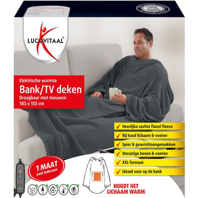 Lucovitaal Electrische warmte bank/TV deken 1 Paar