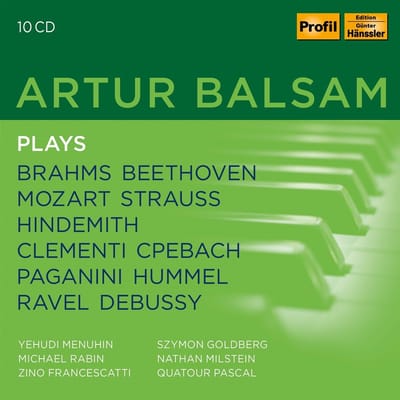 Artur Balsam - Artur Balsam Plays Brahms, Beethoven, Mozart,. (10 CD)