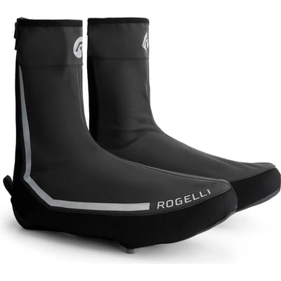Rogelli Essential HI VIS Dames en Heren Overschoenen Wielrennen - Zwart