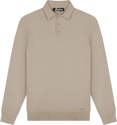 Malelions Knitted Long Sleeve Polo