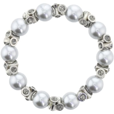 Behave – Armband – Grijs – Zilverkleurig – Glasparels – Kristal – Elegant