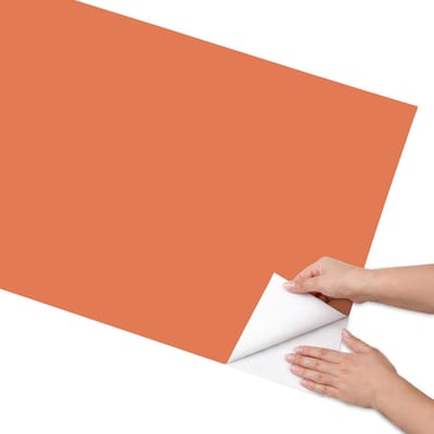 Coloray Meubel Wrap Folie - Oranje Meubelfolie - 65x130 cm - Wrapfolie Keuken Sterk oranje - Decoratiefolie - Minimalist Meubelfolie - Meubel Wrap Folie - Woonkamer decoratie - Achtergronden en patronen