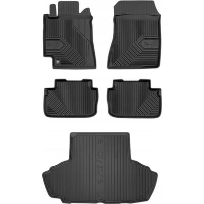 FROGUM PROLINE – Rubber vloermatten + kofferbakmat set – Lexus IS I Sedan 1998-2005 – TPE, geurloos (200, zonder verstelbare bagagevloer)