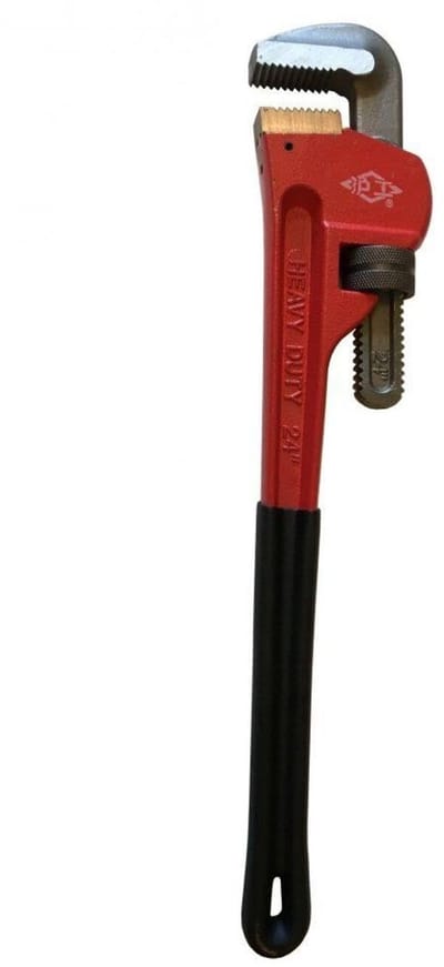 Pijptang - Gereedschap voor leidingen - Installatiewerk - Verstelbaar met duimwiel - 60 cm - Rood/grijs