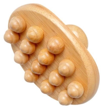 Cosensi- Cellulitismassageroller - Massageborstel voor hoofdhuid - Houten lichaamsborstel - Houttherapie - Verlichting van jeukende huid - Natuurlijk beukenhout