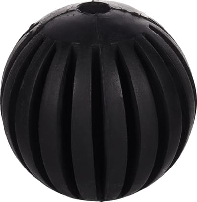 Flamingo hondenspeelgoed – Gladiator Bal Zwart Ø7,5cm – stuiterende speelbal van sterk rubber – apporteer- en kauwspeeltje voor honden