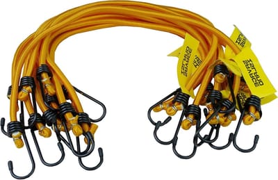 Spanrubbers met Haken - Elastische Koorden - Bagage Bevestigen - Extra Sterk 8mm Touw - 150 cm Lengte - Olijfgroen
