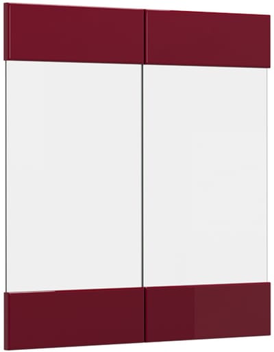 Vicco R-Line Keukenfront – 59.2 x 59 cm meubelfront voor de glazen hangkast Rode hoogglans