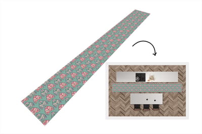 Keukenloper 400x50 cm - Keukenmat vinyl Patronen - Tribal - Retro - Keukenmatten loper - Keuken vloerkleed tapijt