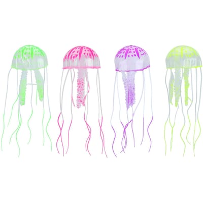 4 STUKS Siliconen Aquarium Drijvende Fluorescerende Simulatie Kunstmatige Kwal Aquarium Landschapsinrichting