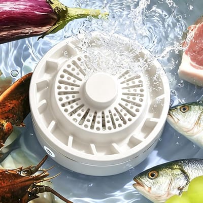 Groente- en fruitwasmachine, draadloze, automatische, draagbare voedselwasmachine, keukenreinigingsmachine, geschikt voor het wassen van groenten, vers fruit, vlees, schaal- en schelpdieren en vis, oplaadbare en compacte wasmachine.