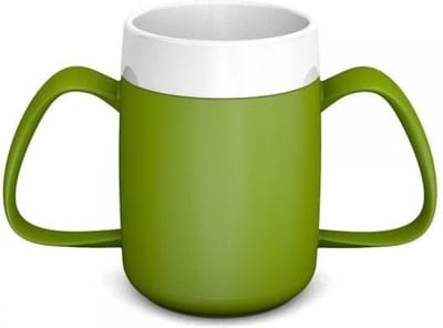 Conische Warmhoudbeker met Dubbel Handvat - Groen