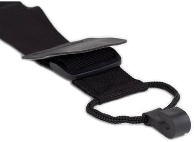 Gaucho GST-40-BK classic guitar strap, with soundhole hook, black nylon, 40 mm. wide
