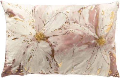 Dutch Decor SUSANNA - kussenhoes 40x60 cm - bloemenmotief - Rose Tan - roze - met rits - zonder binnenkussen