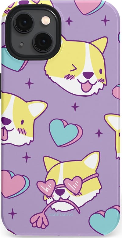Casetastic Hoesje Geschikt voor Apple iPhone 13 Magsafe - Stijlvolle Beschermende Duo-layer Case - Liefde is een Corgi
