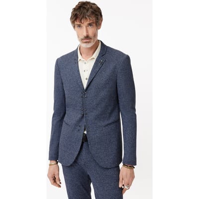 John Varvatos Madison Jacket - Slim Fit Notch Lapel Ja Lake Blue Größe: 46 | Blazer Outlet | Herren | Blau
