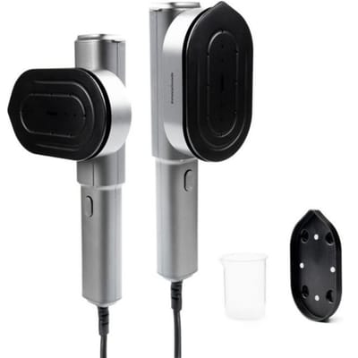 Fer à Vapeur de Voyage - 2 en 1 - 1200 W - Semelle Antiadhésive - Réservoir Amovible 100 ml - 10 g/min grijs