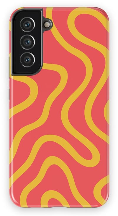 DripCase Curvy Lines Hoesje Samsung Galaxy S22 Plus | Backcover met Mag | Design Tough Case Samsung Galaxy S22 Plus Sunburst Drift
