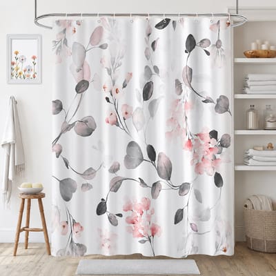 BOTC Douchegordijn Anti Schimmel - Inclusief ringen - Met gewichtsband - 180x200cm - Premium kwaliteit - Waterdicht