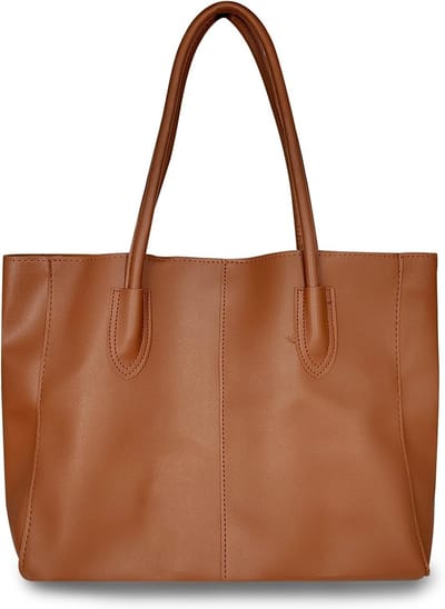 Grote Dames Shopper Tas, Leren Tote Bag, Waterdichte Schoudertas voor Werk, Winkelen en Reizen