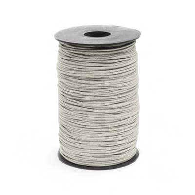 Waxkoord Licht Grijs - Cotton Wax Koord - 1.5mm x 200 meter - Gebroken Wit - Sieraden Maken - Leer Look - Waskoord - Wasdraad