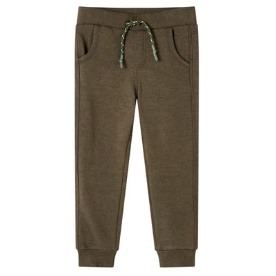 vidaXL Kinderjoggingbroek 104 gemêleerd kakikleurig