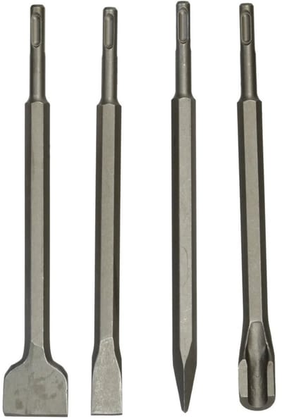 GEKO Beitelset - SDS Plus - 4-delig - 250 mm - Duurzame Staalconstructie
