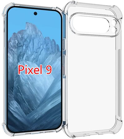 MobyDefend Hoesje - Geschikt voor Google Pixel 9 / Pixel 9 Pro - Transparante Shockproof TPU Backcover - Verstevigde Hoeken - Volledig Doorzichtig