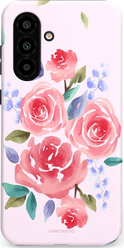 Casetastic hoesje geschikt voor Samsung Galaxy A36 / Samsung Galaxy A56 - Dubbellaagse bescherming - Aquarel pracht - Fashion Case - Lichtroze Lavendel
