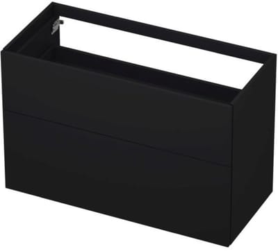 INK - Onderkast 2 Laden Push To Open 65cm Gelakt - 1000x450x650 Mm - Mat Zwart